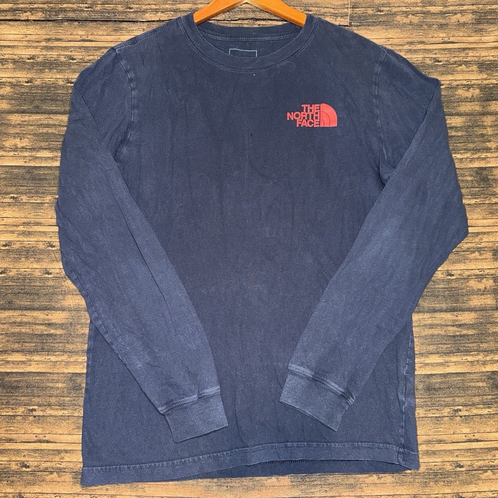 The North Face Men's Long Sleeve T Shirt Blue Size S